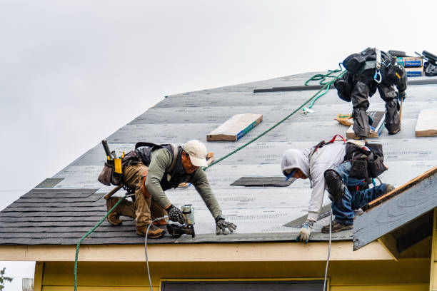 Professional Gutter Installation technician working in Prospect Hill, NC